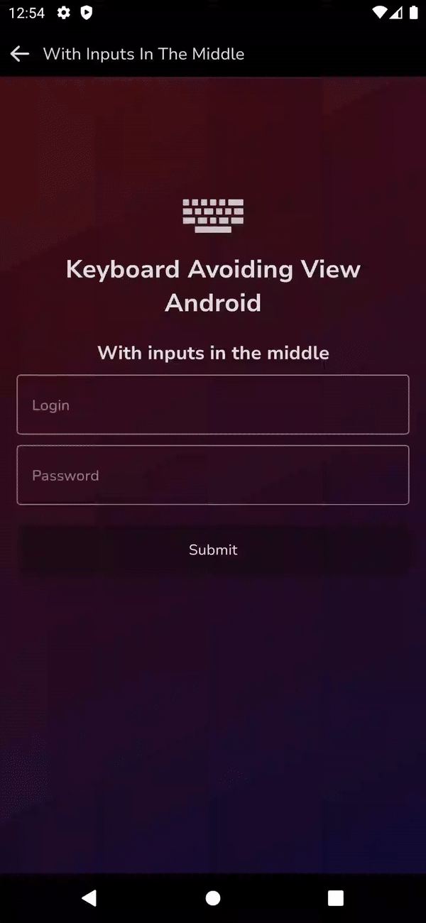 CustomKeyboardAvoidingView-Android