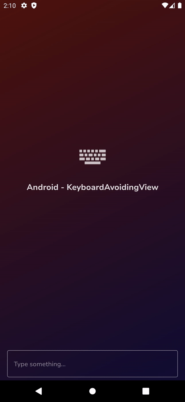 KeyboardAvoidingView-Android